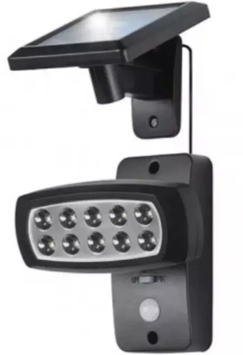 Livarno LED Solar Garden Spotlight Shed Garage PIR Motion Detector