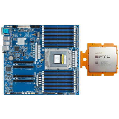 GIGABYTE MZ33-AR1 sp5 motherboard + AMD Genoa EPYC 9354P 3.8GHz 32C/64T CPU
