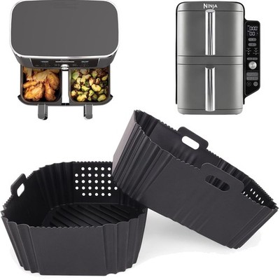 Silikonform Heißluftfritteuse Zubehör für Ninja Double Stack XL 9.5L Air Frye...