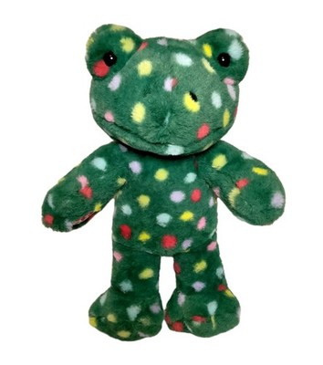Jolly Jumps Frog Plush Build A Bear Stuffed Animal Toy Polka Dot BABW Green 16''