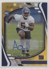 2021 Panini Absolute Rookies Gold Stars Signatures 6/10 Azeez Ojulari Auto 05is