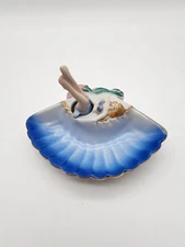 Vtg 1950s Lady Naughty Nodder Waving Legs Fan Ashtray / Pin Tray PAT-TT