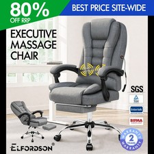 ELFORDSON Massage Office Chair High Back Executive Recliner Swivel Gaming Fabric