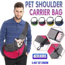 L Size Pet Shoulder Carrier Bag Puppy Cat Dog Travel Sling Backpack Portable - R
