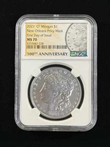 2021-O Morgan Silver Dollar First Day Of Issue NGC MS70 Item #929