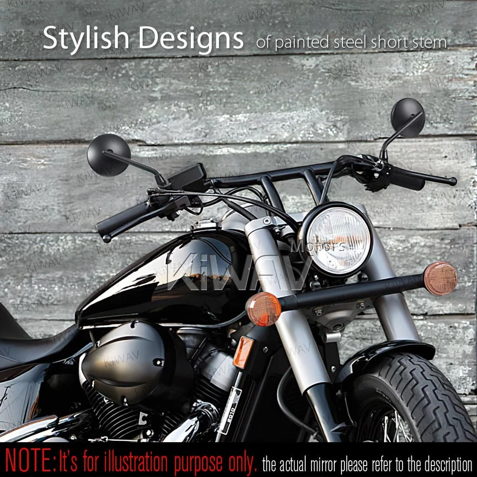 Mirrors ECLIPSE round short arm black M10 standard & reverse fits Yamaha  ε - Image 4 of 4