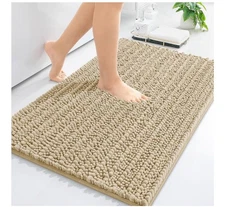 Arotive Luxury Chenille Bathroom Rug Mat, Extra Soft Thick Absorbent Shaggy Bath