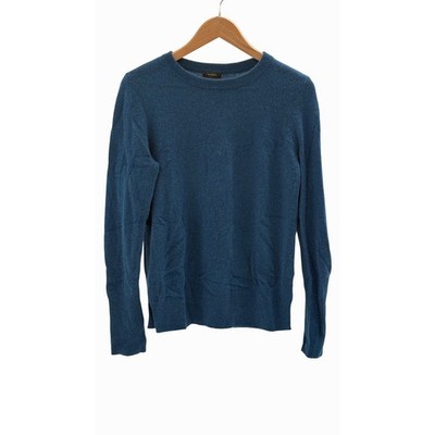 Halogen Cashmere Sweater Women XS Blue Teal Crewneck Pullover Lucuy Minimalist