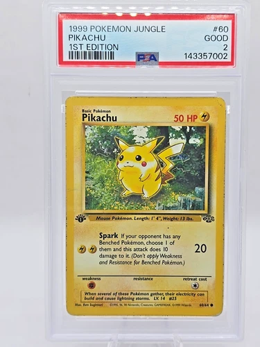 1999 POKEMON JUNGLE #60 PIKACHU PSA 2