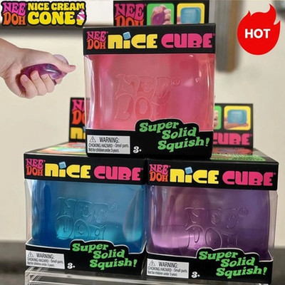 NeeDoh Nice Cube Sensory Squeeze Toy with Super Solid Squish - 2.25'' Cube US