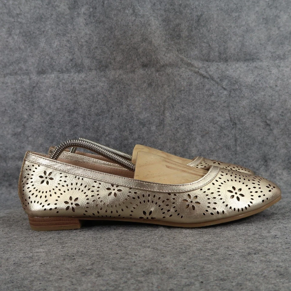 Zapatos Avon para mujer 11 zapatos planos de ballet moda cojín metálico caminar sin cordones recortados Foto 2 de 4