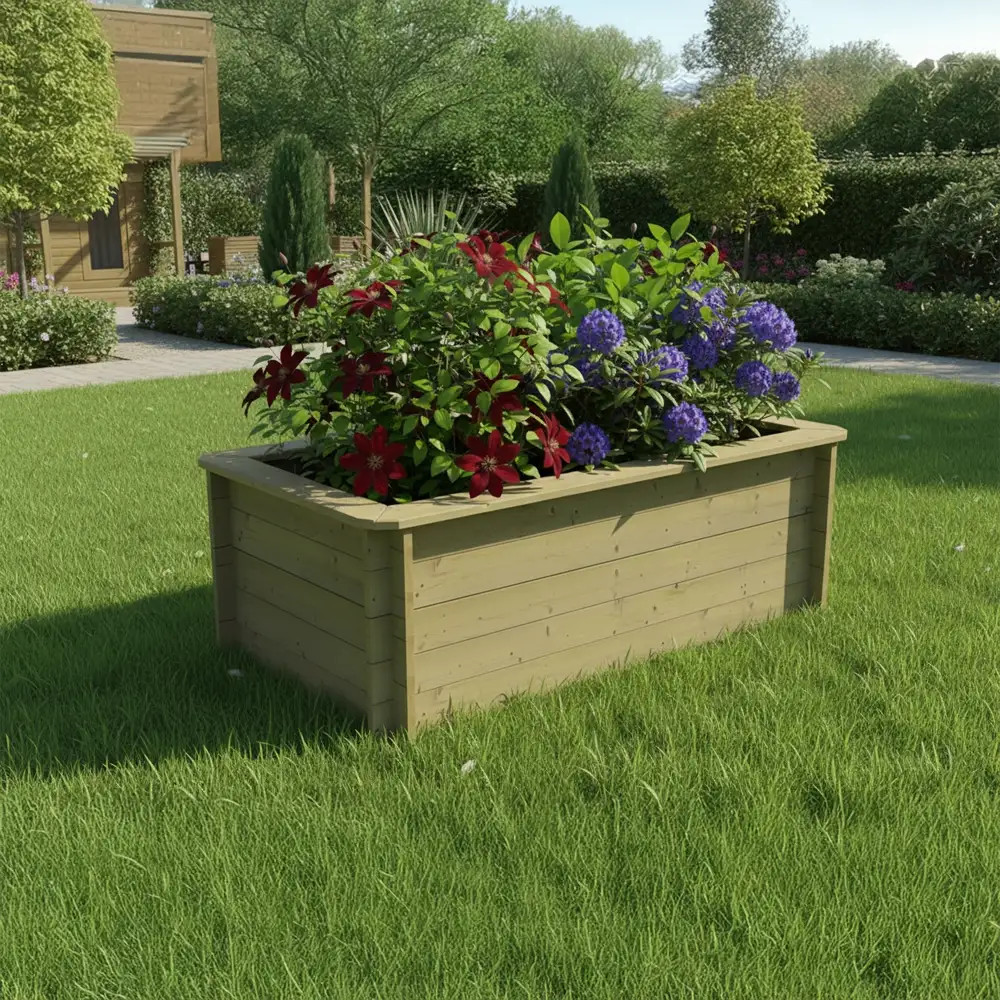 Raised Garden Bed - 2m x 1m - 697mm Height - 27mm Thick Wall