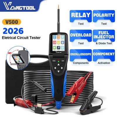2026 VDIAGTOOL V500 KFZ-Stromkreis-Prüfgerät Kit, 9 30V Auto-Elektrik-Tester
