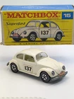MATCHBOX LESNEY Superfast 15d VW Volkswagon Beetle MIB vintage diecast toy car
