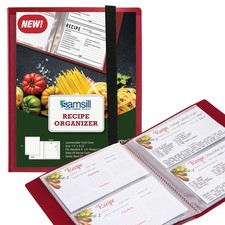 Plastic Recipe Holder Binder Sleeves for 4x6 Index Cards Clear Sheet Protectors
