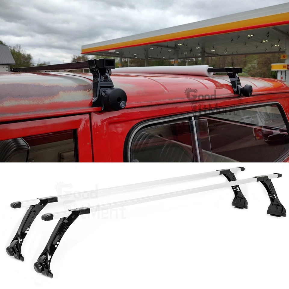 4Pcs 63" Top Roof Rack Cross Bar Cargo Carrier For Ford E-250 E-350 Super Duty Foto 2 de 4