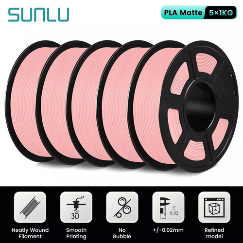 PLA Meta/ PLA Matte Filaments 5Rolls 3D Filament 1KG/roll 1.75mm 100% Filament - 第 9/42 張圖片