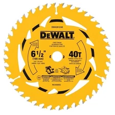 DEWALT 6-1/2 in. 40T Circular Saw Blade (DWA261240)