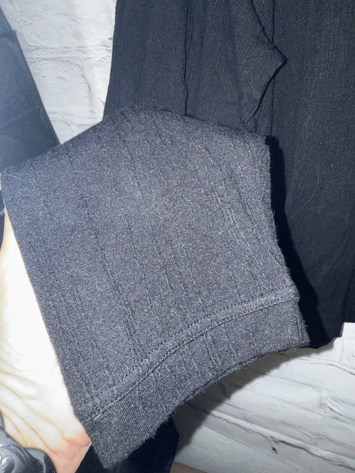 Camiseta Camisa de Vestir Jhane Barnes Estampada Negra Sólida Usada en Excelente Condición Para Hombre Talla XL Foto 4 de 4