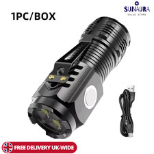 1200000LM USB Rechargeable LED Flashlight Super Bright Torch Tactical Lamp UK🔥