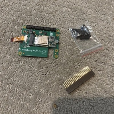Raspberry Pi M.2 HAT+ M-Key HAT w/ Hailo-8L AI Accelerator, GPIO Header & Screws