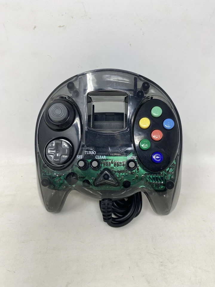 Controlador de terceros negro transparente para Sega Dreamcast - probado envío rápido Foto 2 de 4
