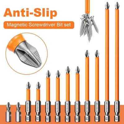 S2 Magnet Schraubendreher Bit Set Antirutsch Schlagfest Sechskantschaft Bits für Po