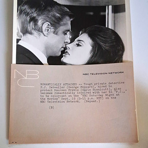 NBC TV Press Photo George Peppard & Gayle Hunnicutt “P.J.” 8x10 B&W 1969