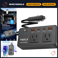 300W Portable Car Power Inverter Charger for Vehicle, Travel  Emergency Use