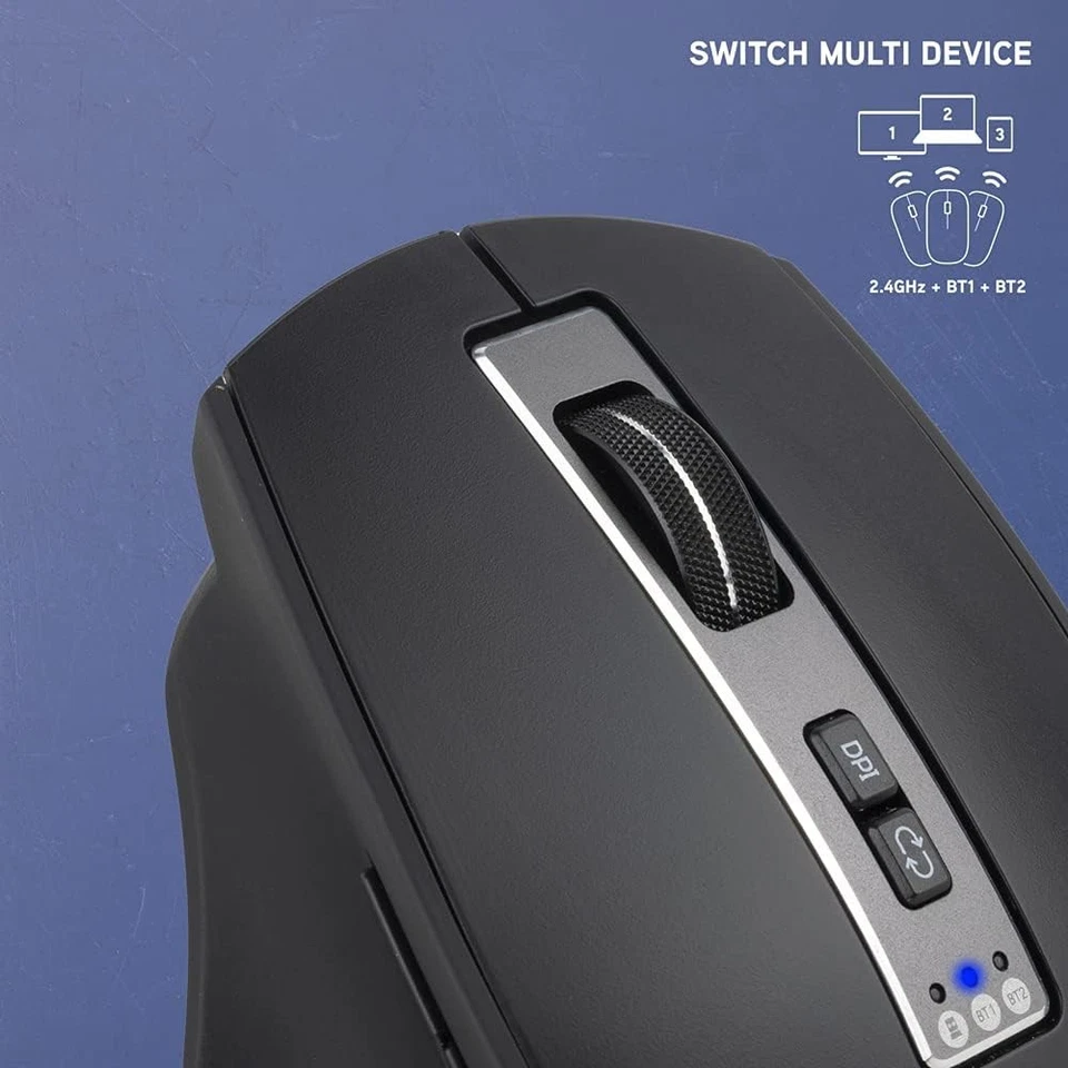NGS BLUR-RB- Rechargeable Wireless Multi-Device Mouse, with Bluetooth 4.0/4.0, 8 - Image 4 of 4