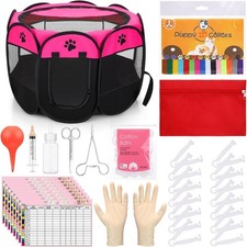 45 Pcs Puppy Dog Kitten Whelping Supplies Starter Kit for Birth Include Pet ....