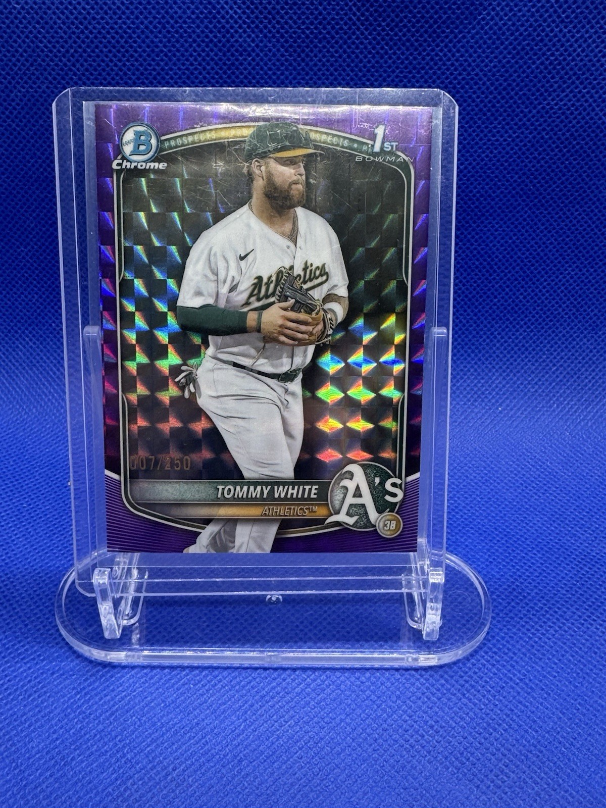 Bowman 1st Chrome 2025 Tommy White #BCP-251 Purple Refractor /250 Athletics A's