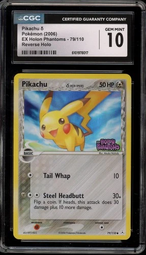 Pokemon Pikachu EX Holon Phantoms Reverse Holo #79 CGC 10 Gem Mint