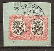 FINLAND # 101 Used Pair COAT OF ARMS