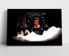 Al Pacino SCARFACE Tony Montana Framed Canvas Print Wall Decor Gangster Movie