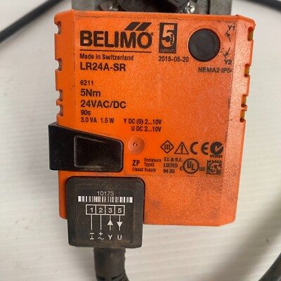 BELIMO LR24A-SR 5Nm Actuator 24VDC 3/4  DN20 3 way Valve 600PSI Proportional