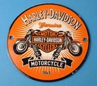 Vintage Harley Davidson Motorcycles Sign - Spark Plugs Gas Pump Porcelain Sign