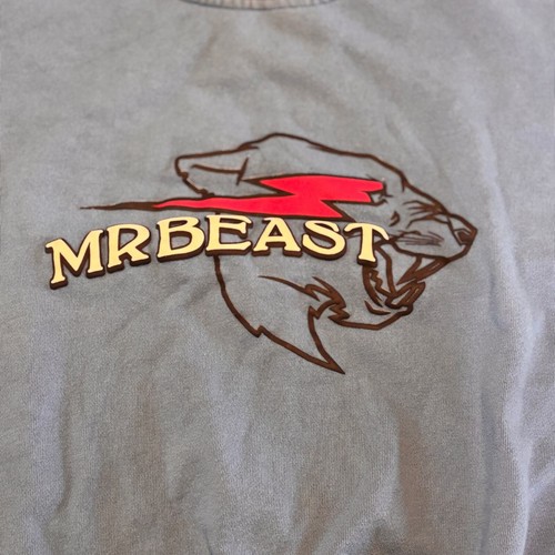 MrBeast Light Blue Crewneck Sweatshirt Size Medium - Picture 3 of 11