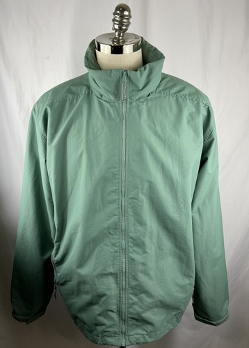 Lands End Mens Green Jacket Windbreaker 