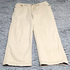 Jag Jeans Mid Rise Straight Womens 14 Button Zip Stretch Tan Palomino 28" Inseam