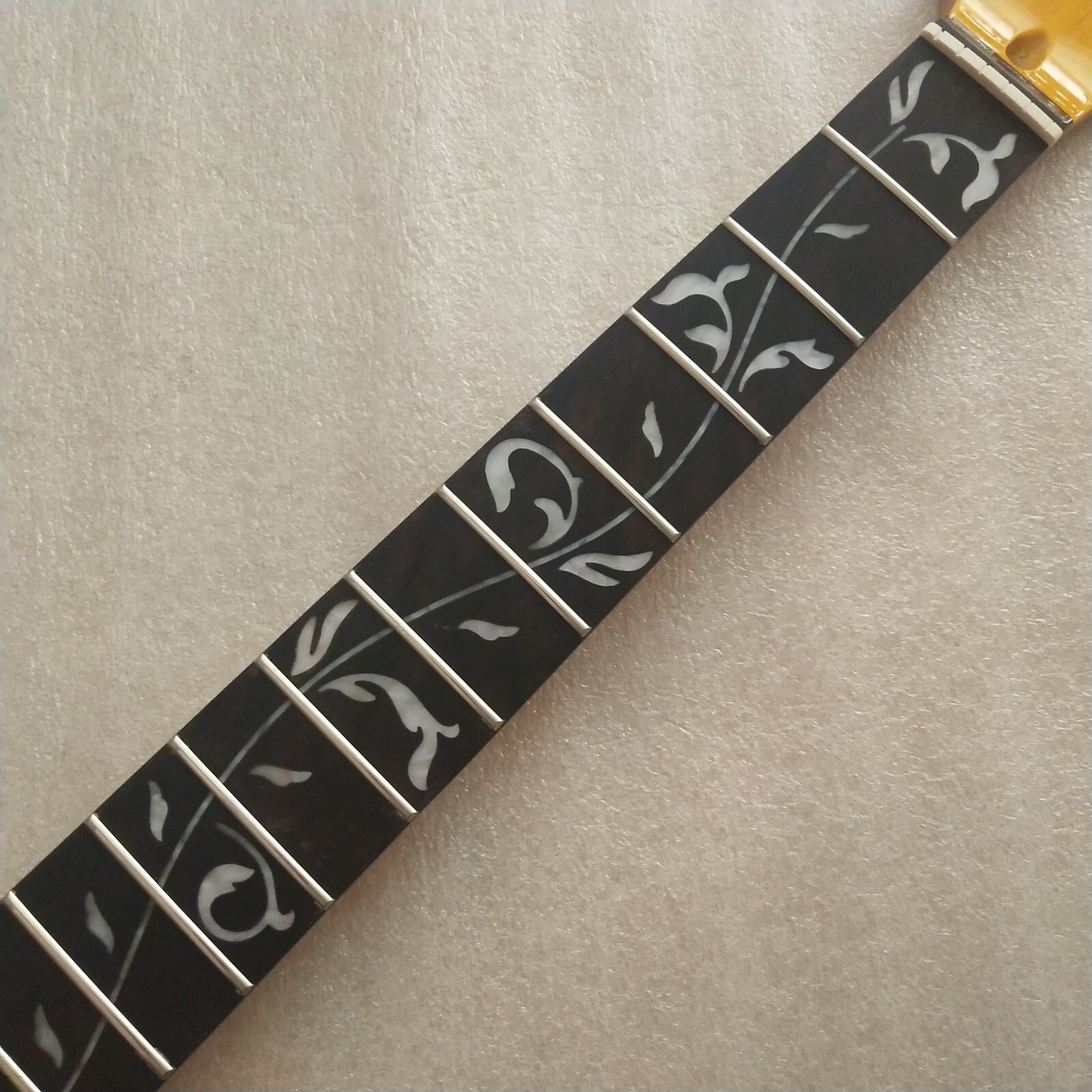 Maple TELE Style Guitar Neck parts 22 frets Vine Inlay Rosewood