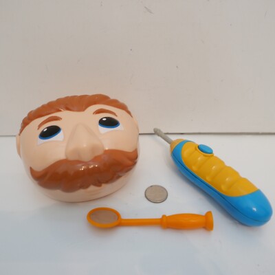 Play-Doh Doctor Drill 'n Fill Dentist Head Play Set w/ Drill & Mirror !!!
