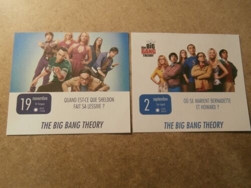 THE BIG BANG THEORY, PARSONS, GALECKI, 5 FRENCH TRADING CARDS, COLLECTOR (JT29) - Photo 1/6