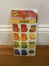 Mello Smello Smell & Spell Letters "B” Scratch And Sniff Stickers Vintage Teache