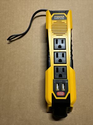 Power Drive 150-Watt Power Strip w/ 3 AC & 2 USB Ports PD-150 for vehicle