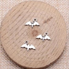 80pcs 9x14mm Tibetan Silver Alloy Charm Little Bat Pendant Crafts EF4036