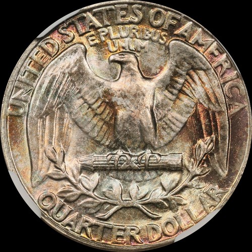 1946 Washington Quarter NGC MS66 Toned