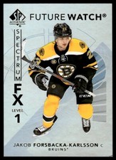 2017-18 SP Authentic Spectrum FX Jakob Forsbacka-Karlsson Boston Bruins #S-50