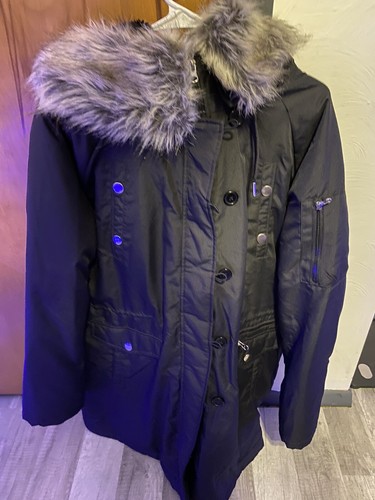 Swiss Tech Down Hooded Coat Black Women 