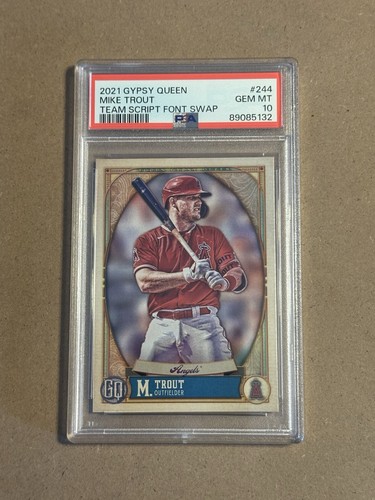 2021 Topps Gypsy Queen - Mike Trout #244 Team Script Font Swap for sale ...